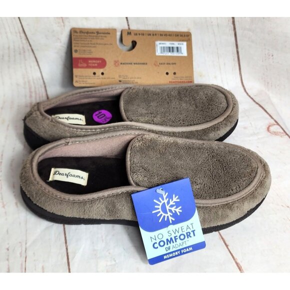 Dearfoam Memory Foam Slippers, Machine Washable, Medium US 9-10, Easy On/Off - Picture 2 of 16